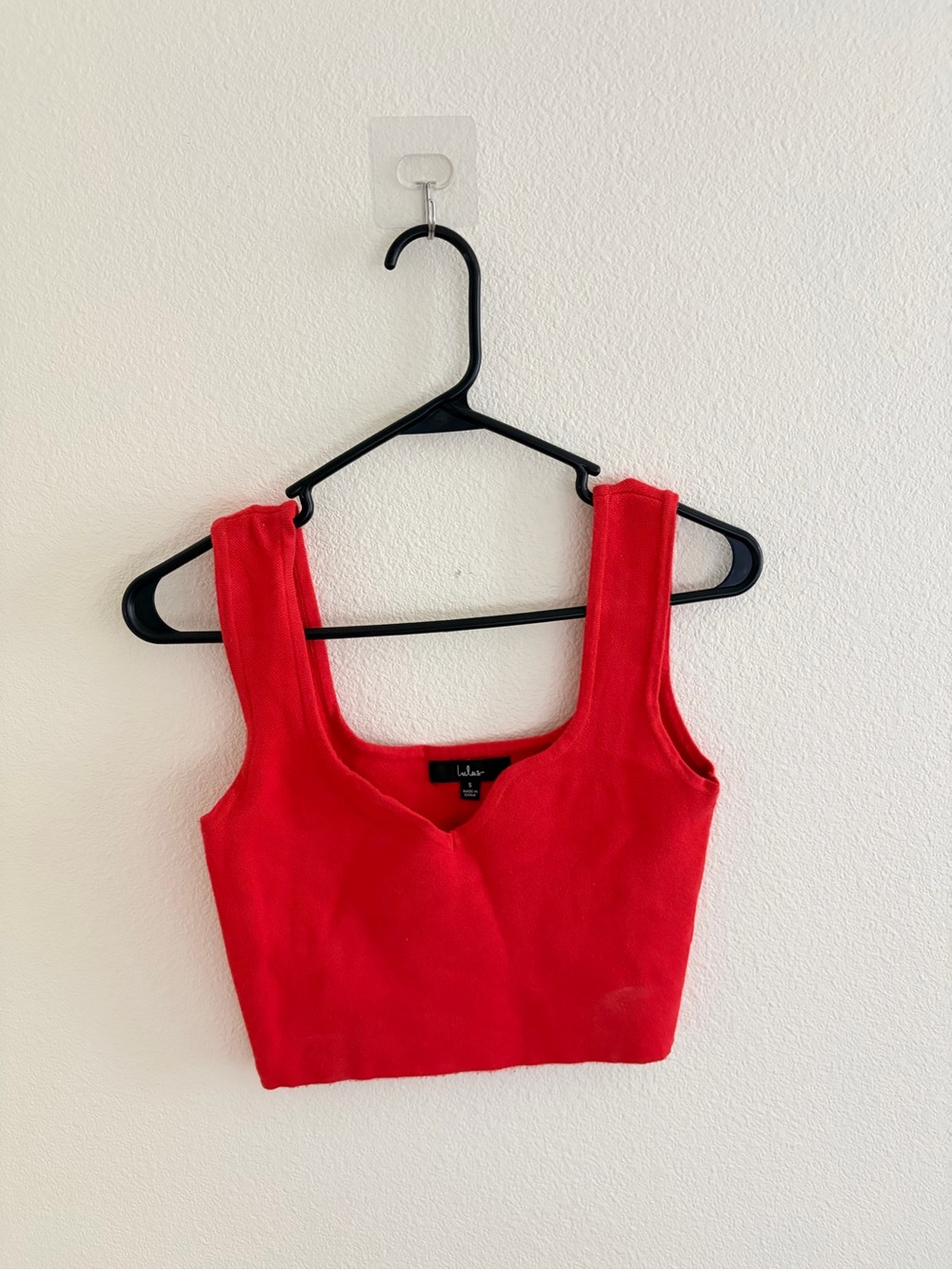 Lulus Red Knit Crop Tank